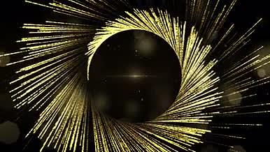 金色粒子发射散开视频视频的预览图